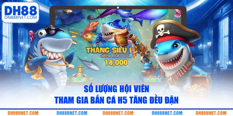 Số lượng hội viên tham gia bắn cá H5 tăng đều đặn